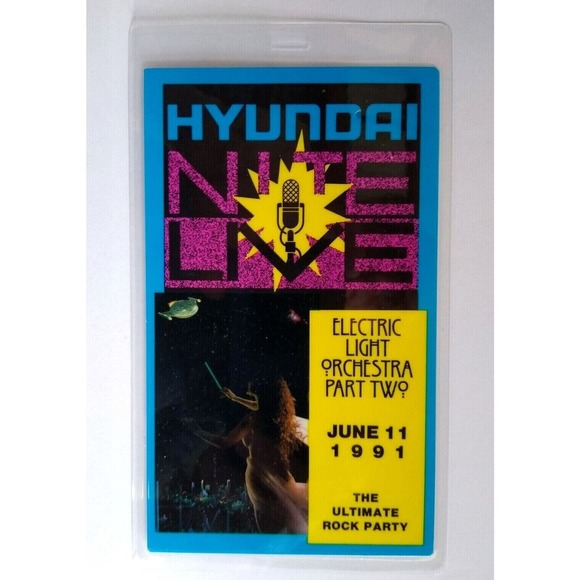 Electric Light Orchestra Backstage Pass Vintage Laminated Part Two 1991 ELO - Picture 1 of 2